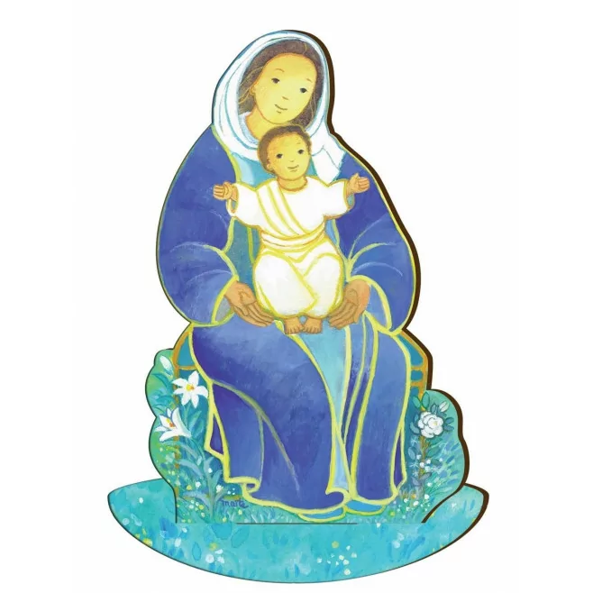 Figurine en bois Maite Roche - Vierge Mère