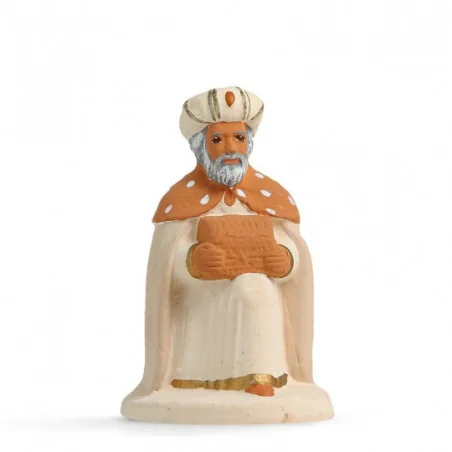 Roi mage à genou - Arterra - 7cm - blanc