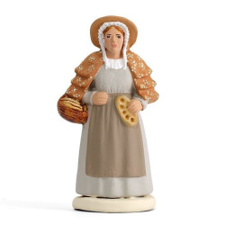 Femme à la fougasse - Arterra - 7cm - blanc