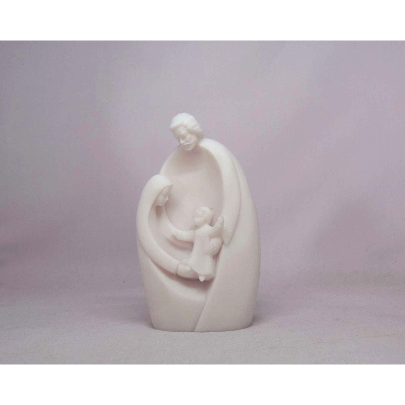 Statue moderne Sainte Famille en albatre