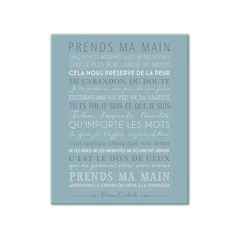 Cadre Déco "Prends ma main"