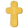 Croix "au fil des symboles" Bougie jaune