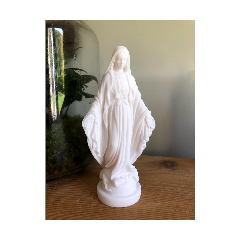 Statue Vierge miraculeuse en albâtre - 23cm