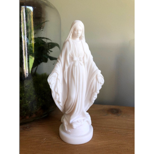 Statue Vierge miraculeuse en albâtre - 23cm
