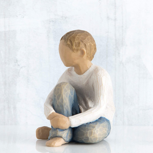 Statue Willow Tree - Caring Child (enfant attentionné) avec décor
