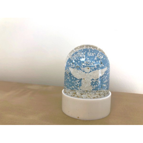 Boule à paillettes Ange bleu