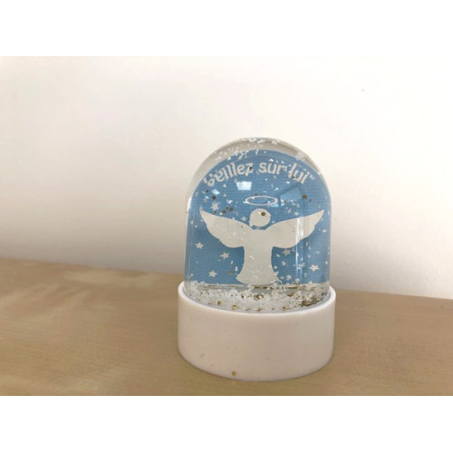 Boule à paillettes Ange bleu