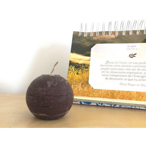 Bougie ronde - 6cm - chocolat Bougie ronde - 6cm - chocolat