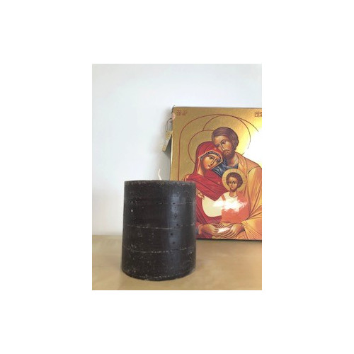 Bougie cylindrique - H11cm - chocolat