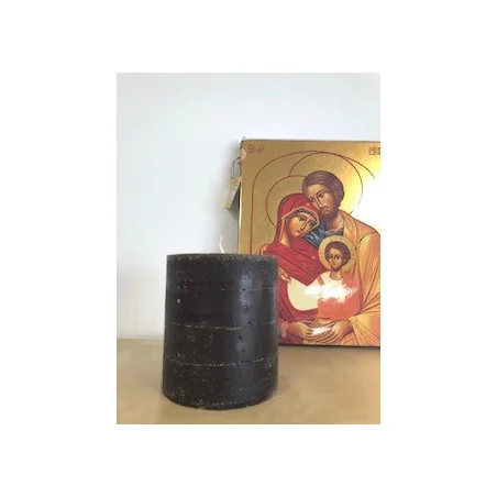 Bougie cylindrique - H11cm - chocolat