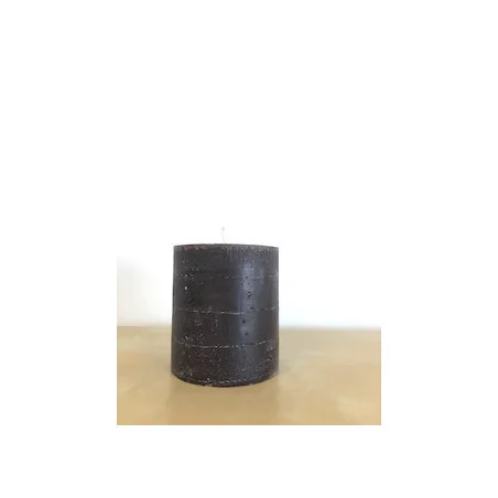 Bougie cylindrique - H11cm - chocolat