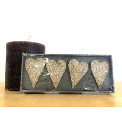 Lot de bijoux de bougies - Coeur - 6cm