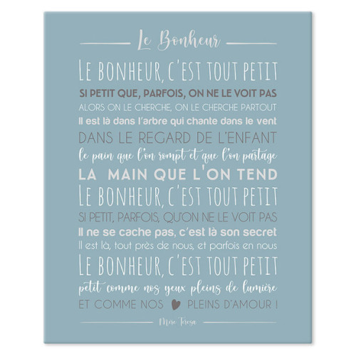 Cadre Déco "Le Bonheur"
