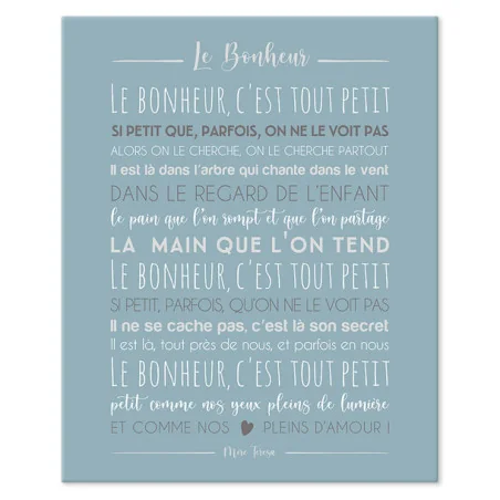 Cadre Déco "Le Bonheur"