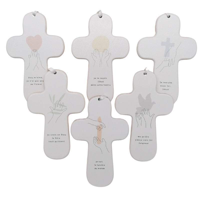 Croix bois SISTER "Je crois en Dieu"