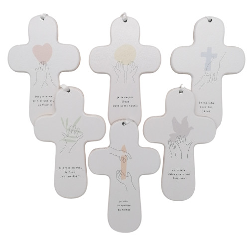 Croix bois SISTER "Je crois en Dieu"