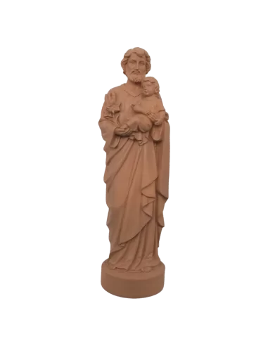 Statue colorée Saint Joseph - 17cm - TAUPE
