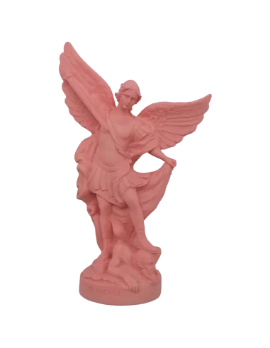 Statue colorée Saint Michel - 17cm - ROSE