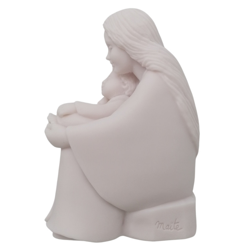 Statue en albâtre ND de la Confiance par MAITE ROCHE - 19.5cm