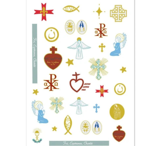 tatouages éphémères catholiques