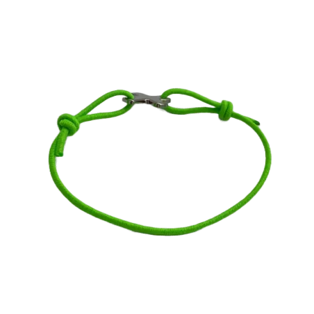 Bracelet élastique vert fluo avec croix