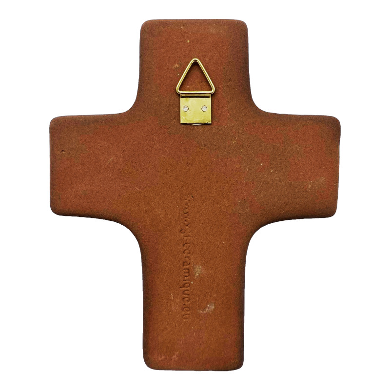 Cadeau pour communion Croix céramique bleu foncé