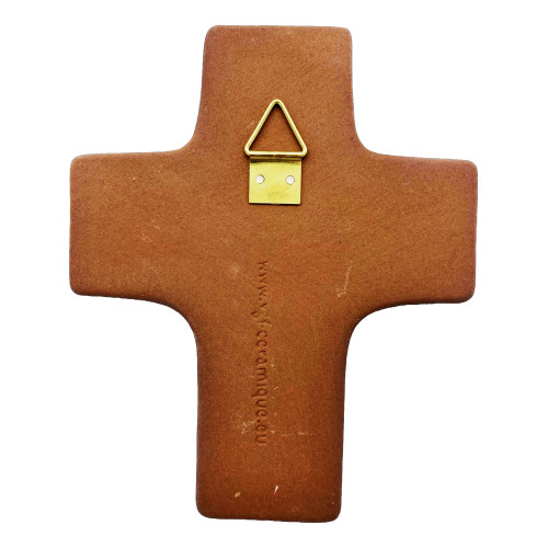 Cadeau pour communion Croix céramique rose