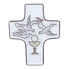 Croix céramique "Communion" blanc