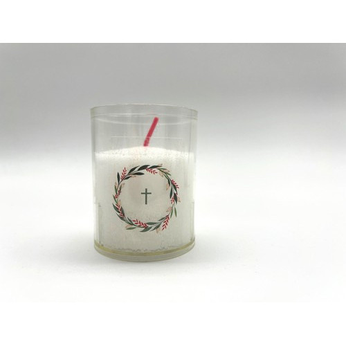 Bougie blanche avec couronne croix