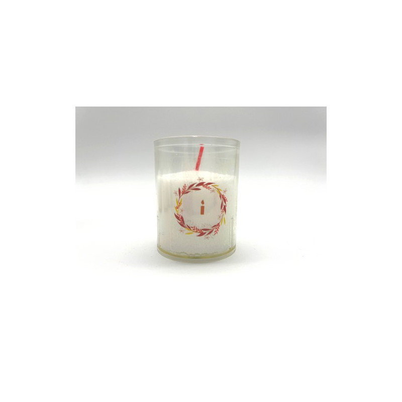 Lot de 4 bougies blanches avec couronne