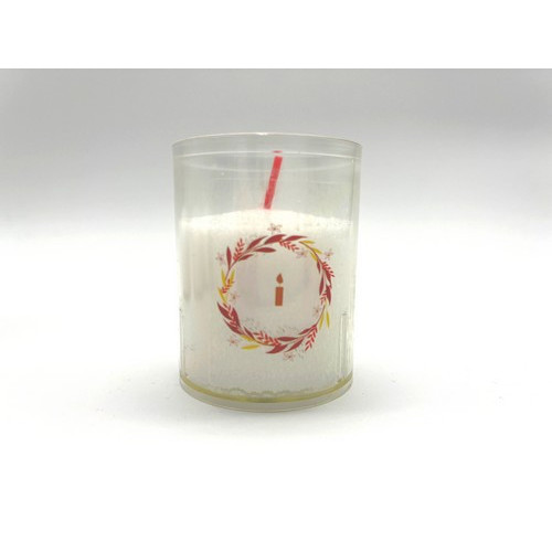 Lot de 4 bougies blanches avec couronne