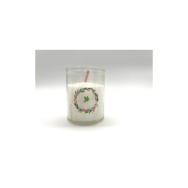 Lot de 4 bougies blanches avec couronne