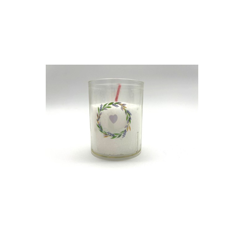 Lot de 4 bougies blanches avec couronne