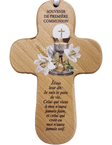 Croix bois " Souvenir de ma Communion"