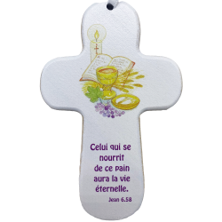 Maïte Roche - Croix en bois "Communion".