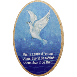 Maite Roche - cadre en bois "Esprit Saint"