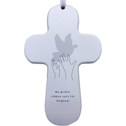 Croix bois SISTER "Ma prière s'élève vers toi"