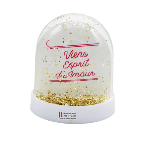 Grande Boule à paillettes - Colombe