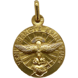 Médaille Saint Esprit Plaqué Or