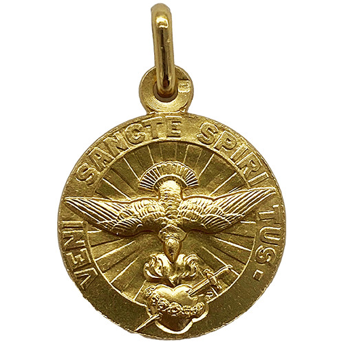 Médaille Saint Esprit Plaqué Or
