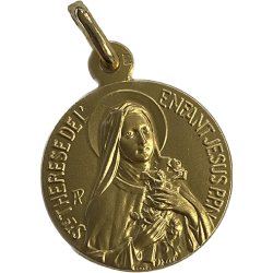 Médaille Sainte Thérèse - plaqué or