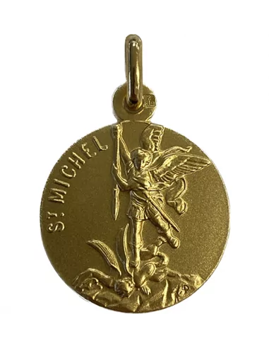 Médaille Saint Michel - plaqué or
