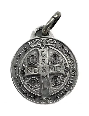 Médaille Argent ronde de Saint Benoit 12mm