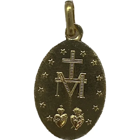 Médaille Vierge Miraculeuse 22mm plaqué Or