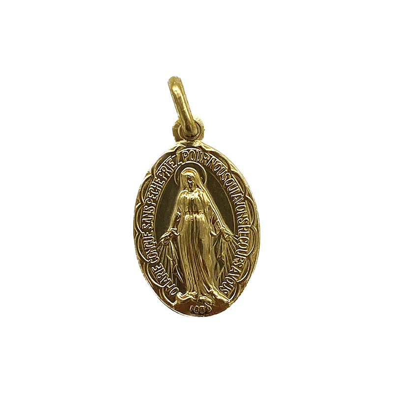 Médaille Vierge Miraculeuse 25mm plaqué Or