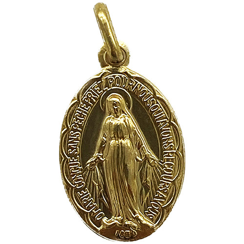 Médaille Vierge Miraculeuse 25mm plaqué Or