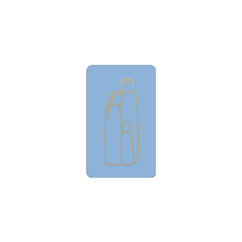 Carte simple de communion bleu - STE FAMILLE NAZARETH - 65X105 mm