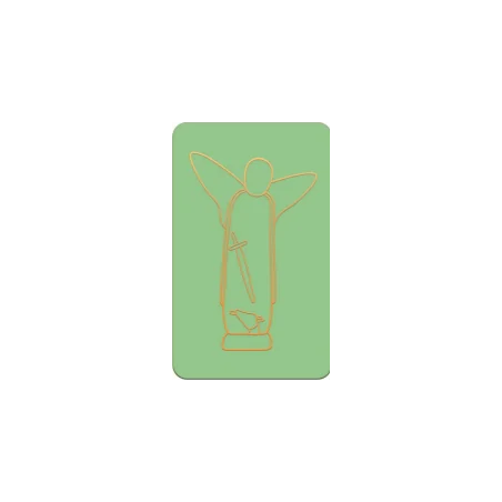 Carte simple de communion vert - Saint Michel - 65X105 mm