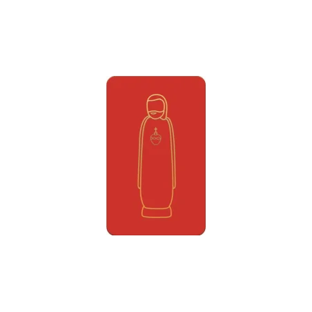 Carte simple de communion rouge - Sacré Coeur - 65X105 mm