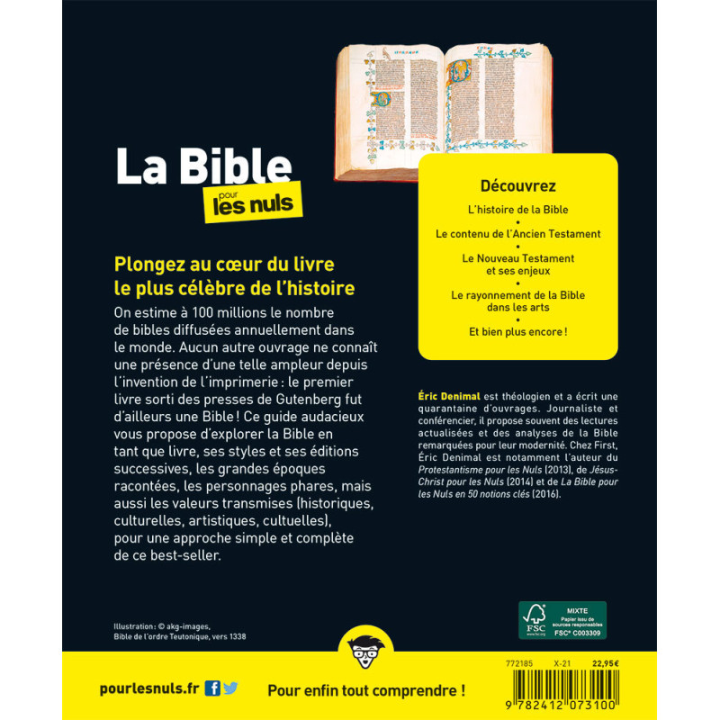 La Bible pour les nuls 2ème édition - Eric Denimal
